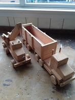 houten takelwagen. houten kiepwagen. houten auto, Ophalen of Verzenden, Zo goed als nieuw, Overige typen