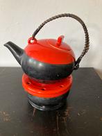 Art Deco Theepot met theelicht, Overige materialen, Gebruikt, Ophalen of Verzenden, Nvt