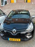 Renault Clio Energy TCe 90pk 2017 GT-Line Zwart, Auto's, Renault, Voorwielaandrijving, 898 cc, Stof, Zwart