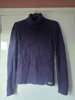 Paars gebreid coltrui sweater maat M. Draadje los, Kleding | Dames, Ophalen of Verzenden, Zo goed als nieuw, Paars