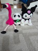 Kuromi knuffel,met pratende flamingo en panda. Alles voor de, Ophalen of Verzenden