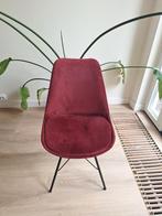 Bordeauxrode Velvet Stoel van Loods 5, Huis en Inrichting, Stoelen, Ophalen, Gebruikt, Metaal, Vier