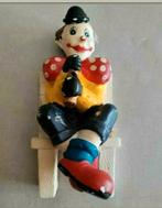 Clown op stoel,kleurrijk,gips,stoel,Clown,kleur,circus, Verzamelen, Ophalen of Verzenden, Zo goed als nieuw, Pop