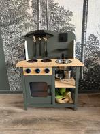 Houten Speel keuken kind groen met accessoires, Ophalen, Gebruikt, Hout, Speelkeuken