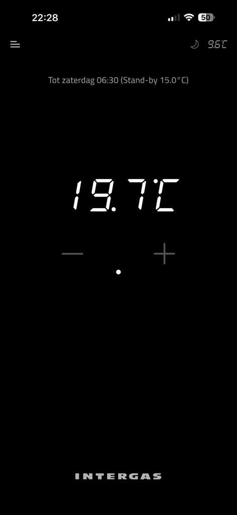 Intergas Smart touch Slimme Thermostaat, Doe-het-zelf en Verbouw, Thermostaten, Zo goed als nieuw, Slimme thermostaat, Ophalen of Verzenden