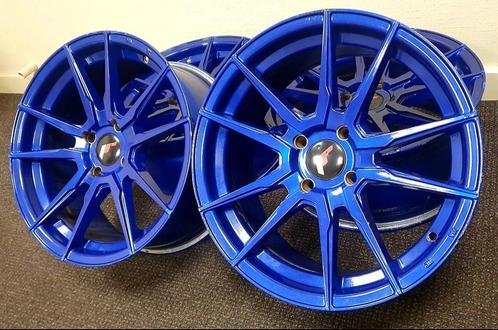 JAPAN JR21 PLATINUM BLUE 17" LM VELGEN CITROEN/PEUGEOT 4x108, Auto-onderdelen, Banden en Velgen, Velg(en), 17 inch, Personenwagen