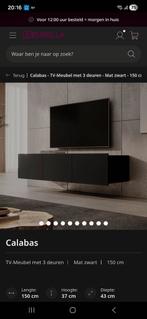 Zwart hangend tv meubel, Huis en Inrichting, Kasten | Televisiemeubels, Ophalen, Zo goed als nieuw, 25 tot 50 cm, Minder dan 100 cm