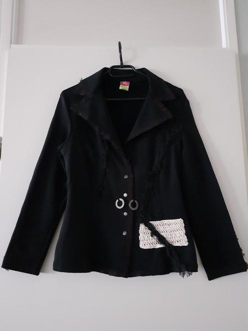 Colbert SAVE THE QUEEN maat XL, Kleding | Dames, Jasjes, Kostuums en Pakken, Gedragen, Jasje, Zwart, Ophalen of Verzenden