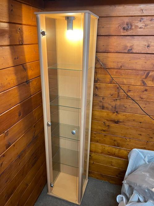 Vitrinekast met verlichting, Huis en Inrichting, Kasten | Vitrinekasten, Gebruikt, 150 tot 200 cm, Minder dan 50 cm, 25 tot 50 cm