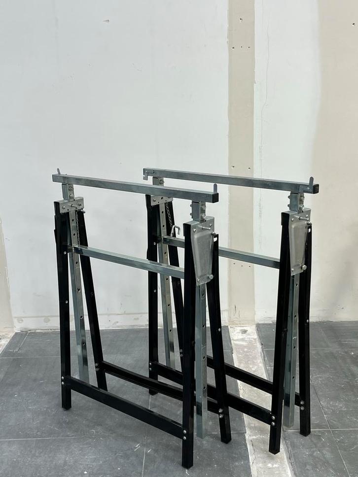 Verstelbare Schragen - Set van 2, Doe-het-zelf en Verbouw, Steigers, Gebruikt, Overige typen, Minder dan 2 meter, Ophalen