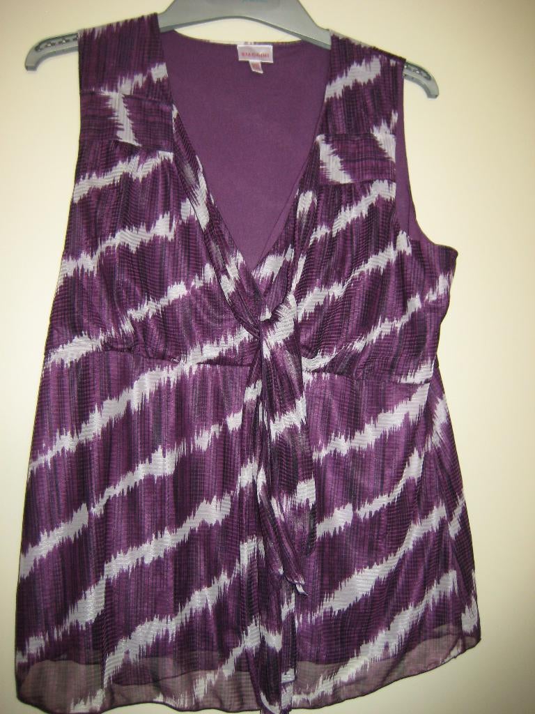 Paarse blouse, 48, Biaggini, Kleding | Dames, Ophalen of Verzenden, Zo goed als nieuw, Maat 46/48 (XL) of groter, Paars