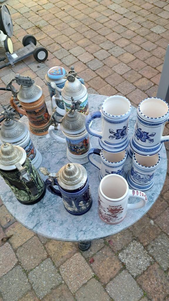 Tekoop verzameling bierpullen, Antiek en Kunst, Antiek | Servies compleet, Ophalen of Verzenden