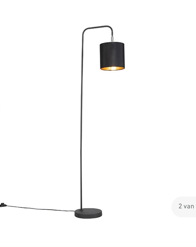 QAZQA Vloerlamp Lofty, Huis en Inrichting, Lampen | Vloerlampen, Gebruikt, 100 tot 150 cm, Ophalen
