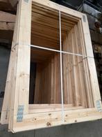 Houten ramen 120 cm x 80 cm, Ophalen, Minder dan 25 mm, Zo goed als nieuw, Pallet