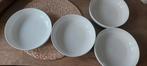 4 WITTE DIEPE HEMA BORDEN  new bone, Gebruikt, Ophalen of Verzenden, Bord(en), Overige stijlen