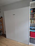 Opklapbed / Murphy Bed 160x200 inc matras, Ophalen, Wit, Tweepersoons, Zo goed als nieuw