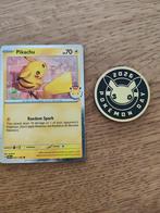Pikachu 30 pokemon day en munt, Hobby en Vrije tijd, Verzamelkaartspellen | Pokémon, Ophalen of Verzenden, Zo goed als nieuw, Losse kaart
