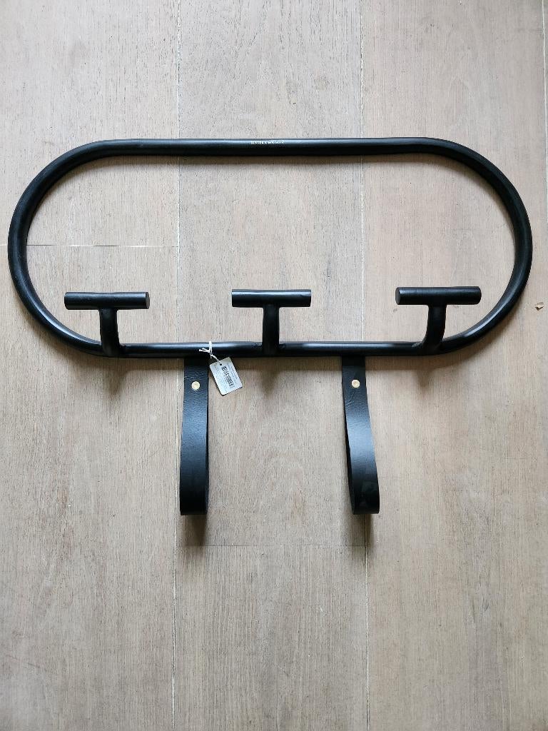 Zwarte metalen kapstok Riviera Maison - Pont de Neuily, Wandkapstok, Ophalen of Verzenden, Zo goed als nieuw, Minder dan 100 cm