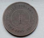 One cent munt Straits Settlements 1884, Queen Victoria, Ophalen of Verzenden, Zuidoost-Azië