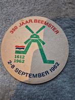 Vintage bierviltje Amstel 350 Jaar Beemster 1962, Verzamelen, Ophalen of Verzenden