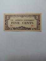 Burma 5 Centen - Japanse Bezetting unc 1942, Ophalen of Verzenden, Los biljet