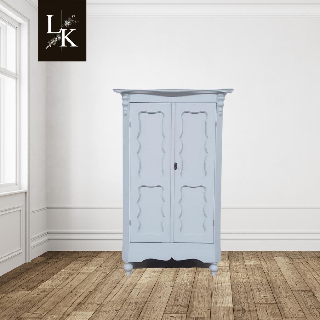 Landelijke klassieke linnenkast, tweedeurskast, biedermeier, Ophalen of Verzenden