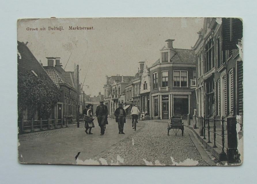oude ansichten, Verzamelen, Ophalen of Verzenden, 1920 tot 1940, Gelopen, Groningen