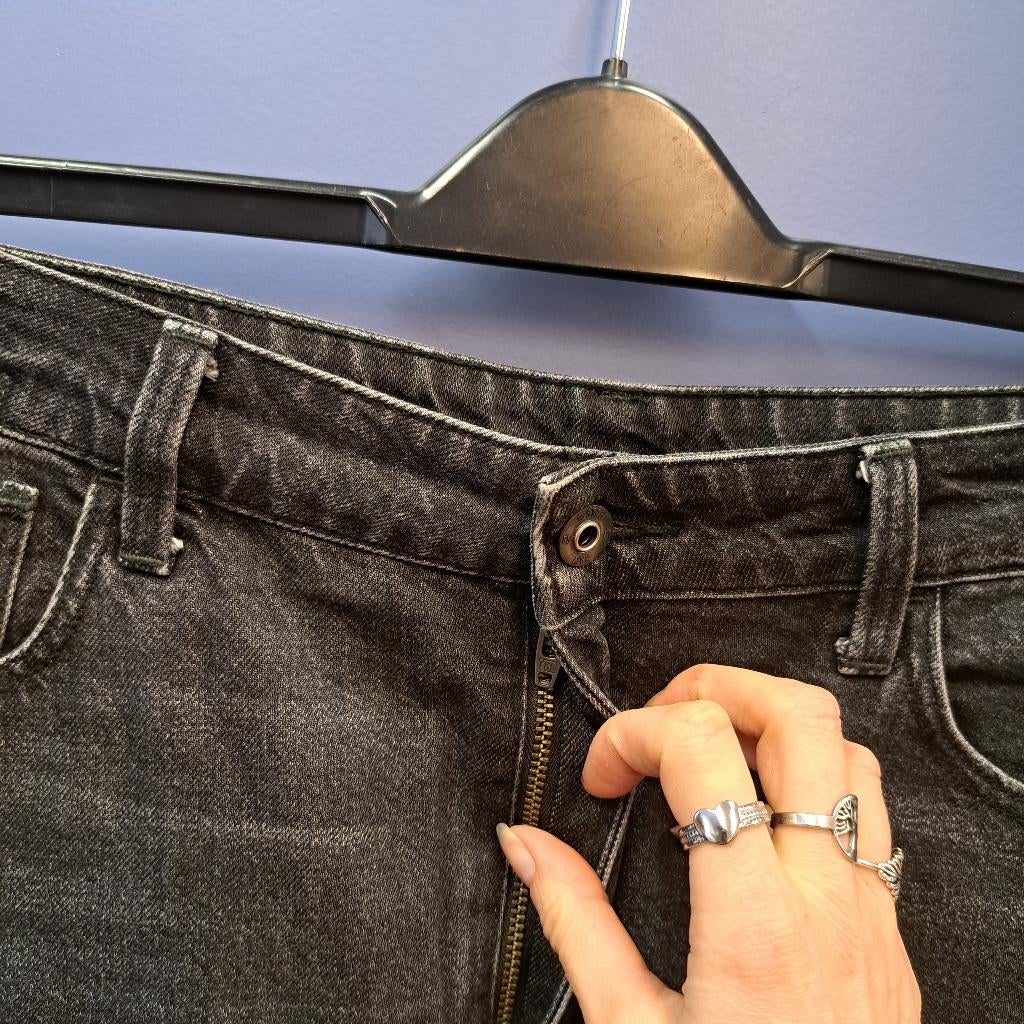 G-Star denim zwart grijze rok spijkerrok 3301 skirt 32 47124, Maat 38/40 (M), ., Zwart, G-star