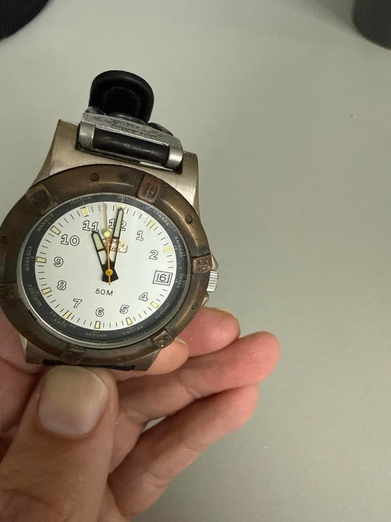 Camel Trophy Adventure Watch - vintage horloge, Overige merken, Staal, Polshorloge, Ophalen of Verzenden