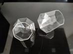 2 Diamant Vormige Whisky Glazen, Ophalen, Zo goed als nieuw