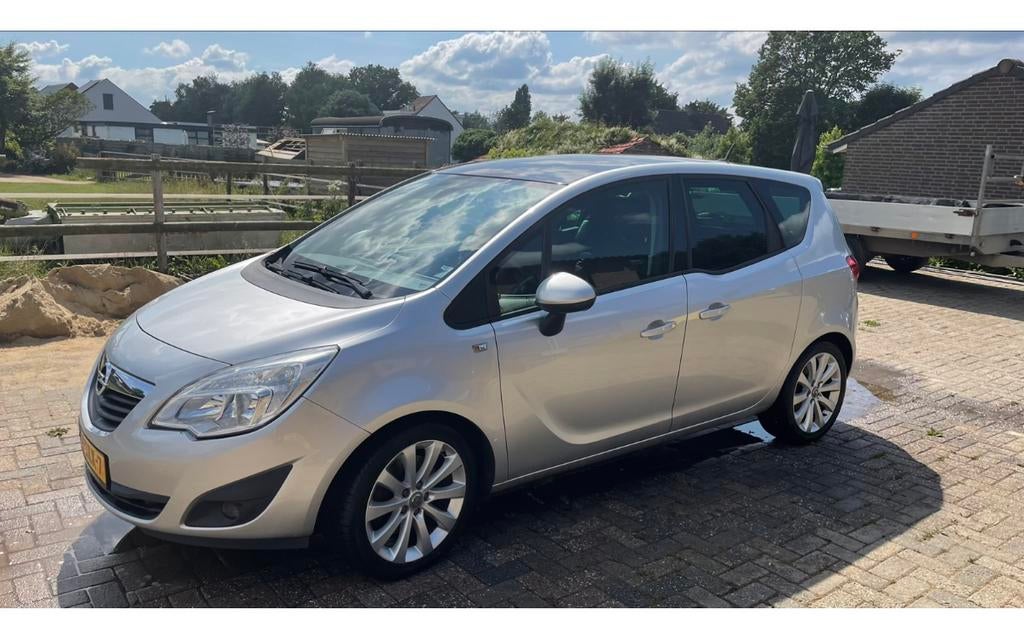 Opel Meriva 1.4 Turbo NAVIGATIE 140pk 2012 Grijs, Auto's, Voorwielaandrijving, 15 km/l, 4 cilinders, Leder en Stof