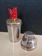 EPNS cocktailprikkers houder met sterling zilveren prikkers, Ophalen of Verzenden