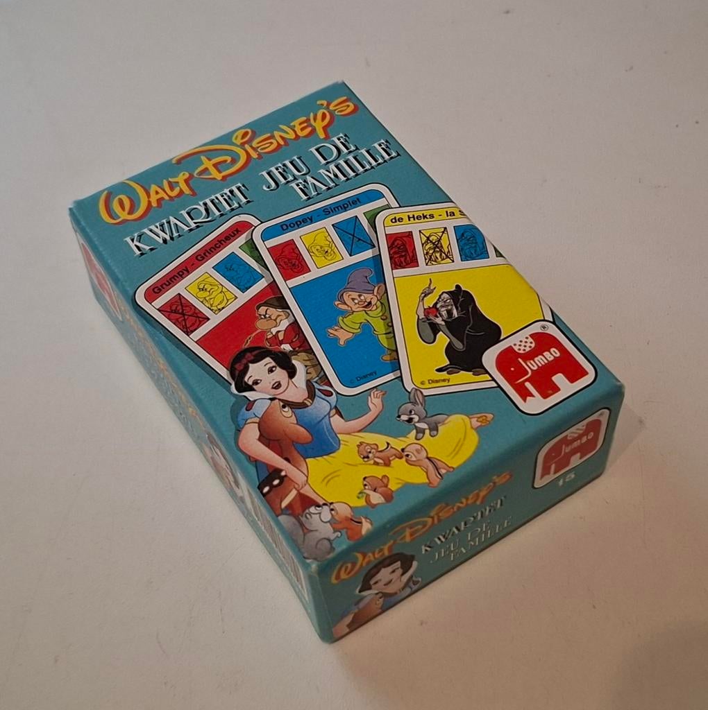 Disney Sneeuwwitje Familie Kwartetspel - Compleet, Vijf spelers of meer, Ophalen of Verzenden, Gebruikt, Jumbo