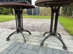 Brocante Gietijzeren tafelpoten, Tuin en Terras, Tuintafels, Ophalen, Zo goed als nieuw, Rond, Metaal