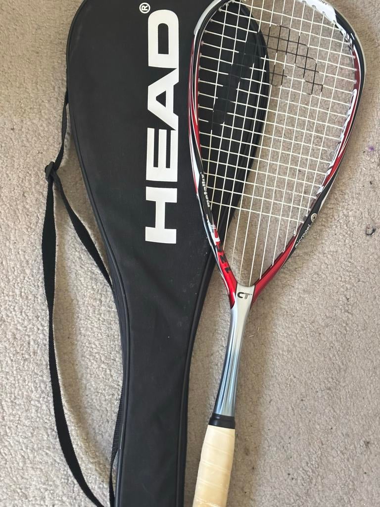 Squash racket Head - Zo goed als nieuw, Sport en Fitness, Squash, Ophalen of Verzenden, Zo goed als nieuw, Racket, Met hoes