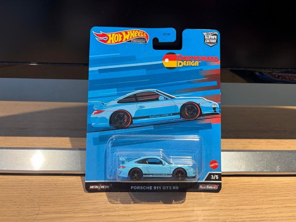 Hot Wheels Premium Porsche 911 GT3 RS Deutschland Design, Ophalen of Verzenden, Nieuw, Auto