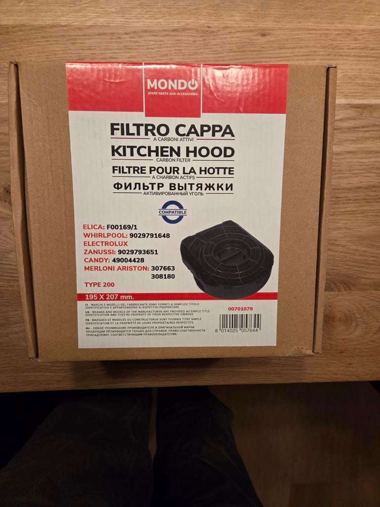 Mondo Koolstoffilter Afzuigkap - Type 200 (2 stuks), Ophalen, Nieuw, Recirculatie