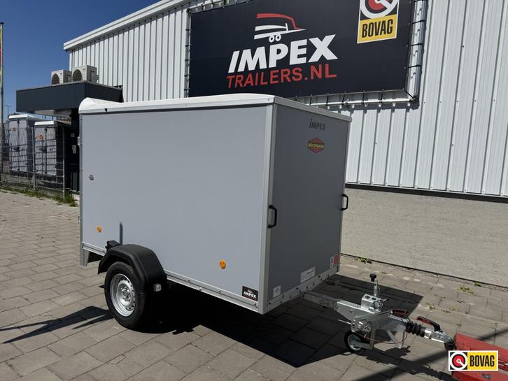 Bij Impex Bockmann gesloten enkelas 250x130x150 geremd1350kg, Auto diversen, Aanhangers en Bagagewagens, Nieuw