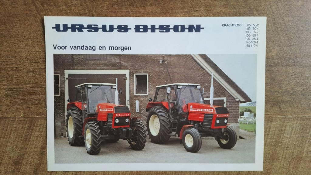 Folder URSUS BISON tractoren voor vandaag en morgen, Ophalen of Verzenden, Zo goed als nieuw, Folder