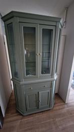Moet NU weg! Mooie hoekkast met vitrine, Huis en Inrichting, Kasten | Vitrinekasten, Gebruikt, Met deur(en), Glas, Klassiek, Landelijk