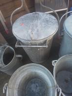 Zinken gebruiksvoorwerpen, Tuin en Terras, Bloembakken en Plantenbakken, Ophalen of Verzenden, Rond, Metaal, Minder dan 30 cm