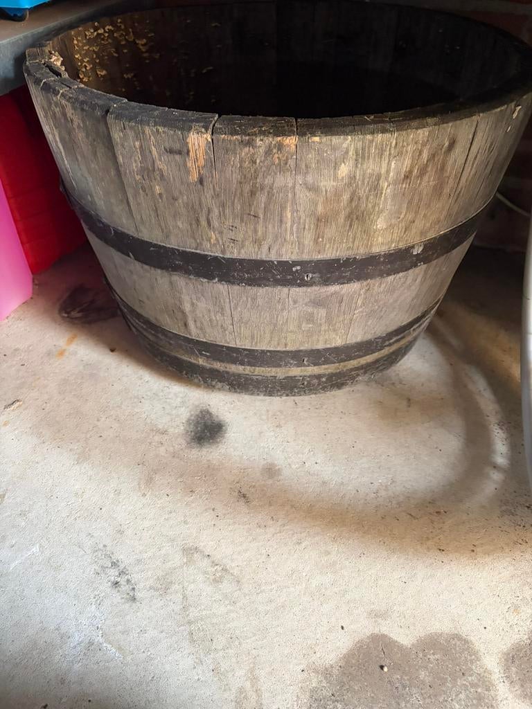 Half whisky vat, Gebruikt, Rond, Ophalen of Verzenden, Hout