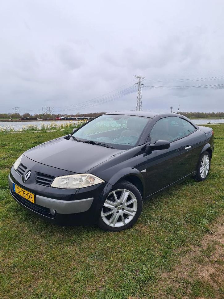 Renault Mégane 2.0 16V Cabrio 2006 Zwart, Auto's, Renault, Particulier, Mégane, ABS, Airbags, Airconditioning, Centrale vergrendeling