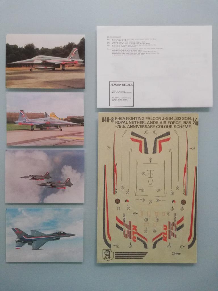 Almark Decals F-16A Fighting Falcon J-864 1:48, Ophalen of Verzenden, Zo goed als nieuw, Groter dan 1:72, Overige merken