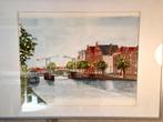Runderen in bos in aquarel 50x70 met lijst, Ophalen