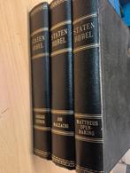 Staten Bijbel in 3 delen met koperen sloten, den Hertog 1980, Ophalen of Verzenden, Gelezen, Christendom | Protestants