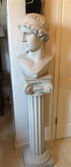 Betonnen zuil + borstbeeld van David 1.40 cm hoog, Tuin en Terras, Ophalen, Zo goed als nieuw