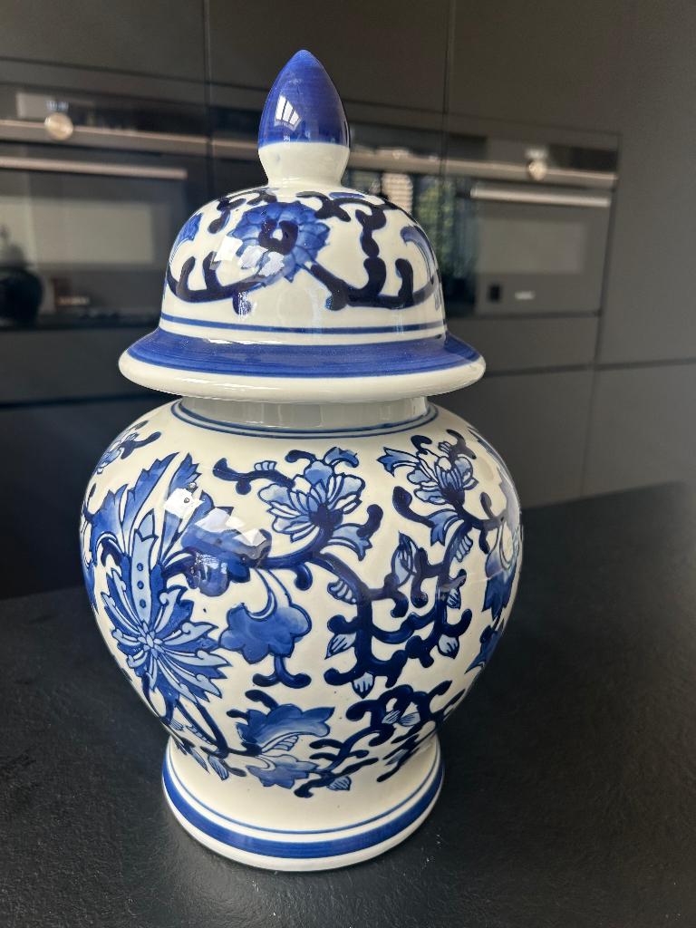 Delfts blauw vaas/ pot groot, Ophalen, Blauw, Aardewerk of Porselein, Zo goed als nieuw