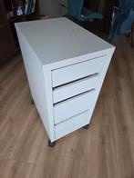 Ladenkast wit op wieltjes, Huis en Inrichting, Kasten | Ladekasten, Ophalen, Gebruikt, 50 tot 100 cm, 3 of 4 laden