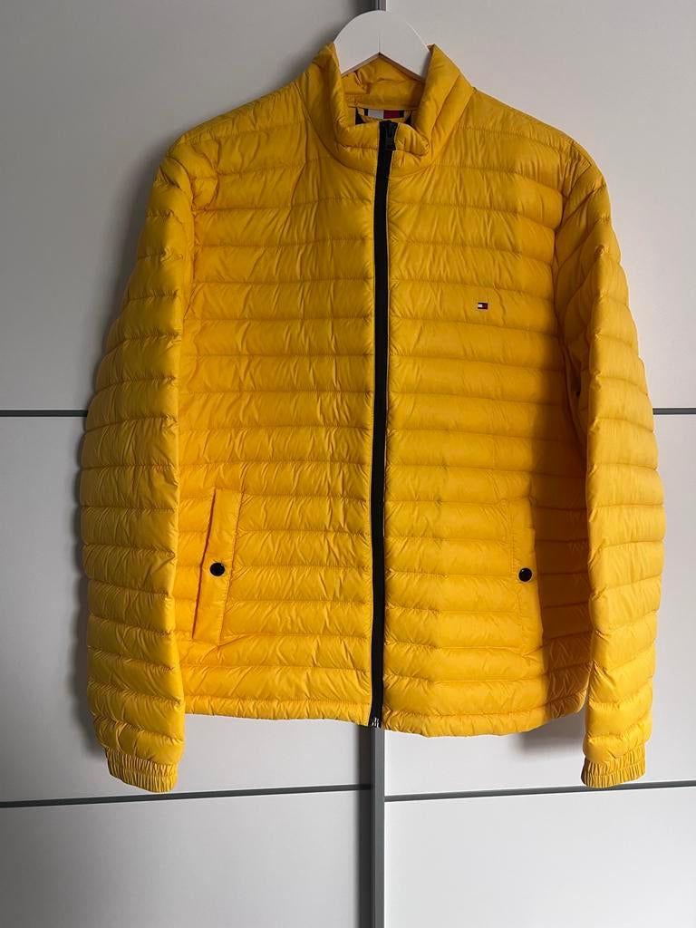Tommy Hilfiger tussenjas geel maat XL zo goed als nieuw, Verzenden, Zo goed als nieuw, Maat 46/48 (XL) of groter, Geel